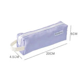 Portable Multi-functional Pencil Case Water-resistant Large Capacity Stationery Bag Handheld Nylon Storage Bag