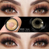 1 Pair Colored Contact Lenses Pupils Fashion Brown Lenses for Makeup Cosplay Lenses High Quality Natural Pupils Year