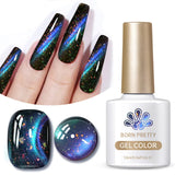 Green Guava Gel Nail Polish Cat Magnetic Light 10ml Sparkling Glass Bead Soak Off UV LED Varnish Salon Maniucre