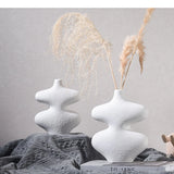 Ceramic Vase Abstract Geometric Crafts Floral Arrangement Accessories Flower Terrarium Pot Home Decoration