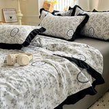 2025 washed cotton air conditioner quilt four-piece summer cool quilt thin double summer quilt core machine washable