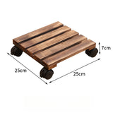 Mobile Flower Rack Flower Holder Bonsai Tray Roller Base Frame with Universal Wheels