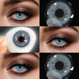 6-Month Disposable Gray&Brown Color Contact Lenses 1 Pair Cute Eyes Cosmetic Contacts for Daily Makeup & Party