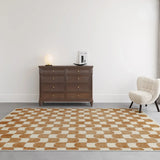 New Fabric Carpet Checkerboard Pattern Living Room Large Area Carpets Minimalist Plaid Bedroom Rugs Furry Home Decoration Rug IG