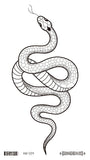Rocooart Big Size Black Snake Temporary Tattoo Stickers For Women Men Body Waist Waterproof Fake Tatto 3D Cobra Snake Tattoos