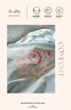 4Pcs Korean Princess Style Floral Ruffles Bedding Set Single Queen Size Soft Skin-friendly Washed Cotton Duvet Cover Pillowcase