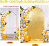 Gold Sequin Arch Backdrop Cover Polyester U Shape Arch Stand Slipcover Wedding Party Photo Booth Decoration