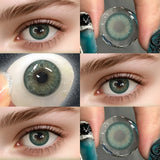 6-Month Disposable Gray&Brown Color Contact Lenses 1 Pair Cute Eyes Cosmetic Contacts for Daily Makeup & Party