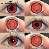 Halloween Red Contact Lenses 2PCS Crazy Style Coplay Color Contact Lenses for Eyes Anime Accessories Red Beauty Lenses