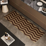 Fashion Minimalism Kitchen Mat Long Strip Runner Kitchen Rug PVC Leather Washable Floor Mats Waterproof Oil-proof Kitchen Carpet