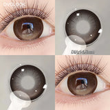2Pcs Half Year Fixed-Axis Lens Purple Contact Lenses Lovely Colored  Lens Light Transparent Natural Cute Look