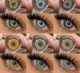  1pair Natural Colored Contacts Lenses for Eyes Blue Eyes Lenses Green Contacts Yearly Beautiful Pupil Eyes Contact Lens