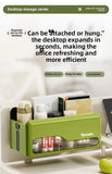 Foldable Desk Organizer No Drill Wall Mount Hanging Storage Box Space Saving Rack for Home Living Room Bedside Office Stationery