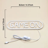Chi-buy LED Neon Game On USB Powered Neon Signs Night Light 3D Wall Art Bedroom Living Room Decor Lamp Signs