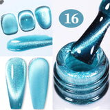 10ml Pink Gold Water Light Cat Magnetic Gel Polish HEMA TPO FREE Aurora Glitter Crystal Soak Off UV Varnish Manicure