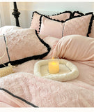 Winter Warm Bedding Set Flannel Duvet Cover for Home Thicken Velvet Queen King Size Luxury Bedroom Decor Quilt Cover Pillowcase