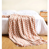 1PC Acrylic knitted blanket, office blanket shawl, soft and comfortable sofa blanket bed end cover towel