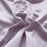 Rose Embroidery Bedding Set Silky Luxury Bedsheets Set Pillowcase Duvet Cover Bedclothes Skin-friendly Bed Linen Home Textiles