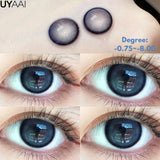 Diopter y2k Lenses Color Contact Lenses for Eyes with Degree Korean Fashion Lenses Blue Eye Lens Brown Natural  Eyepieces
