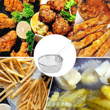 French Fries Basket Stainless Steel Fry Baskets With Handle Deep Fryer Strainer Blanching Basket Deep Fryer Skimmer For Kitchen