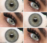 1Pair Natural Color Contact Lenses for Eyes Gray Eye Contacts Yearly Fashion Blue Contact Lenses Colored Eye Contacts