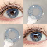 1 Pair(2pcs) Purple/Green/Brown/Black/Grey Comfortable Color Contact Lenses Without Irritation For Girls With Degree