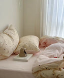Polka Dot Pure Cotton Milk Velvet Four Piece Set Soft Skin Friendly All Season Bedding Duvet Cover Pillowcase eet