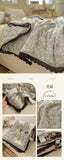 Princess Summer Quilt Washed Cotton Air Conditioner Student Dormi Thin Quilt With Lace Skin-friendly Soft Blanket Home Textiles