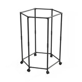Hexagon Rotating Floor Clothes Rack Dormitory Coat Hanger Stand Indoor Drying Rack Movable Garment Organizer Hat Stand