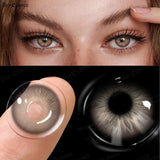 Natural Colored Contact Lenses for Eyes 1 Pair Brown Lenses Fashion Makeup Lenses 42% Water Beauty Pupils