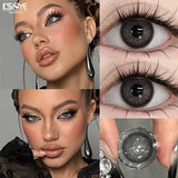 2pcs/pair Yearly Colored Contacts with Prescription Beauty Cosmetic Brown Pupil Super Natural Korean Lenses Fast Shipping