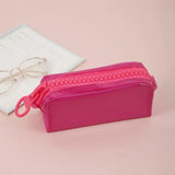 Large Capacity Zipper Transparent Pencil Case Stationery Box High Appearance Large Capacity Pencil Bag Clear Stationery Holder