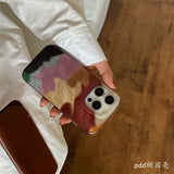 Ins Artistic Color Retro Oil Painting For IPhone 12 13 14 15 16 Pro Max Case High-Quality TPU Back Shell For IPhone 16 Pro Y2k