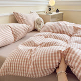 Class A Pure Cotton Printed Checkered Quilt Cover All-cotton Yarn-dyed Washed Single Duvet Cover 160x210 Bedding
