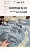 INS Princess Style Bedding Sets Ruffle Lace Bow Quilt Cover Home Romantic Bedclothes Decor Woman Girls Bedroom Duvet Cover 4pcs