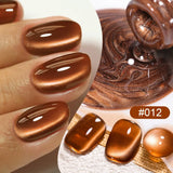 10ml Brown Cat Eye Gel Nail Polish Golden Magnetic Gel Polish Semi Permanent Soak Off UV LED Nail Art Varnish All Seasons