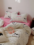 Ultra-Soft Warm Milk Velvet Bedding Set Cartoon Winter Faionable Tee-Piece Bedding Set Fine Texture Durable Active Printing