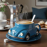 Handmade Creative Synthetic Resin Cup Beetle Car Shape Coffee Mug Resin Craft Gift Fun Imaginative Beetle Themed Drinking Cup