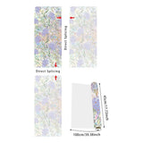 PVC Window Privacy Film Translucent Static Cling Film Static Stained Glass Cling Removable Floral Window Privacy Film