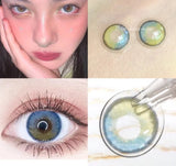 1Pair(2pcs) Myopia Color Contact Lenses contact Color Lens Eyes Lentillas Verdes Naturales Lenses With Diopters