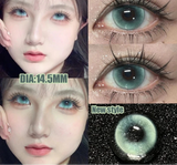 New Style Contact Lens Belt Grade 14.5MM Big Eye  Series Red Brown GDIA: 14.2MM 1 Year Use Soft Hydrogel WT: 40%