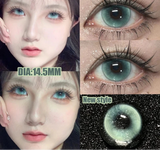 New Contact Lens Belt Grade 14.5MM Big Eye Cat eye Series Red GDIA: 14.2MM 1 Year Use Soft Hydrogel WT: 40%