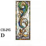 Ikeehome  European Retro Decorative Window Film Self-Adhesive Church Stained Glass Stickers Window Film Privacy Home Decor