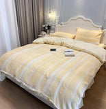 Class A 60S Pure Cotton Bedding Sets Jacquard Cotton Skin Friendly Comforter Cover Set Girl Duvet Cover Set for Queen King Size
