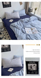 Hot Bedding Set Bedroom Decor Washed Cotton Double Duvet Cover Set Duvet Cover Flat Sheet Quilt Cover Pillowcase Home Textiles