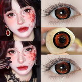 New 1Pair Hot Selling Cosplay Colored Contact Lenses Myopia with Power Pink 6-12 Months Halloween Anime Make Up