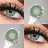 2PCS NEW Green Eyes Color Lens Colored Pupils for Eyes Natural Fashion Soft Lenses Korean Style Colorcon Eye Contacts