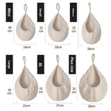 Hanging Baskets for Veggies Kitchen Fruit Basket Wall Baskets Woven Produce Holder Storage Fruit Wall Hooks Home Restaurant