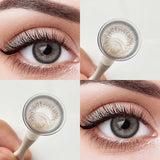 2Pcs Brown Iris Colored Contact Soft Lenses Prescription Makeup Beautiful Pupils