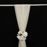 Ikeehome  Set of 2 Wedding Arch Mesh Draping Fabric Sheer for Easter Bridal Shower Backdrop Outdoor Party Arches Church Ceremony Decoratio